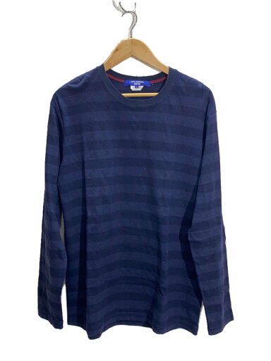 【中古】JUNYA WATANABE COMME des GARCONS MAN◆綿天竺ボーダー/長袖Tシャツ/L/コットン/NVY/WK-T008【メンズウェア】 【中古】JUNYA WATANABE COMME des GARCONS MAN◆綿天竺ボーダー/長袖Tシャツ/L/コットン/NVY/WK-T008【メンズウェア】
