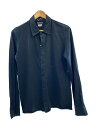 【中古】agnes b. homme◆長袖シャツ/1/コットン/ブラック/無地//【メンズウェア】(4)
