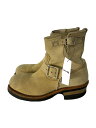 【中古】RED WING◆エンジニアブーツ/23.5cm/BEG/レザー【シューズ】