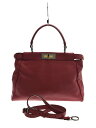 【中古】FENDI◆セレリア ピーカブー/2WAYショルダーバッグ/ハンドバッグ/レザー/RED/8BN226【バッグ】