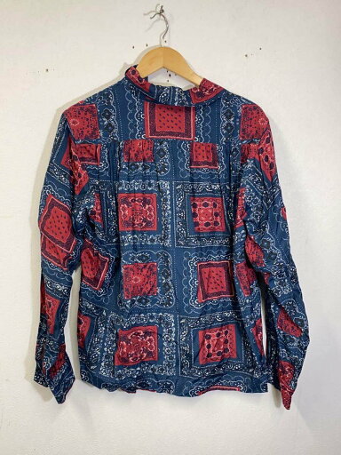 【中古】AiE◆長袖シャツ/S/レーヨン/BLU/ペーズリー/PU672【メンズウェア】