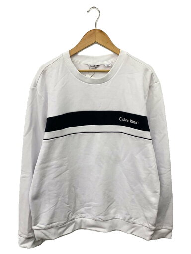 【中古】Calvin Klein◆スウェット/XL/コットン/WHT【メンズウェア】 【中古】Calvin Klein◆スウェット/XL/コットン/WHT【メンズウェア】