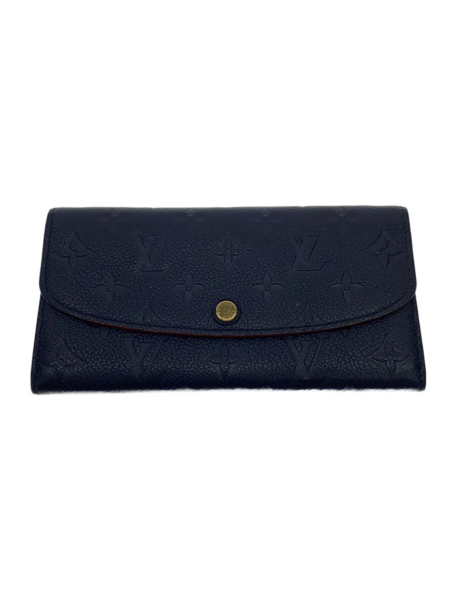 圍巾 - 【中古】LOUIS VUITTON◆ポルト・フォイユ・エミリー_モノグラム・アンプラント/レザー/NVY/モノグラム/レディース【服飾雑貨他】