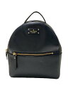 【中古】kate spade new york◆リュック/レザー/BLK【バッグ】
