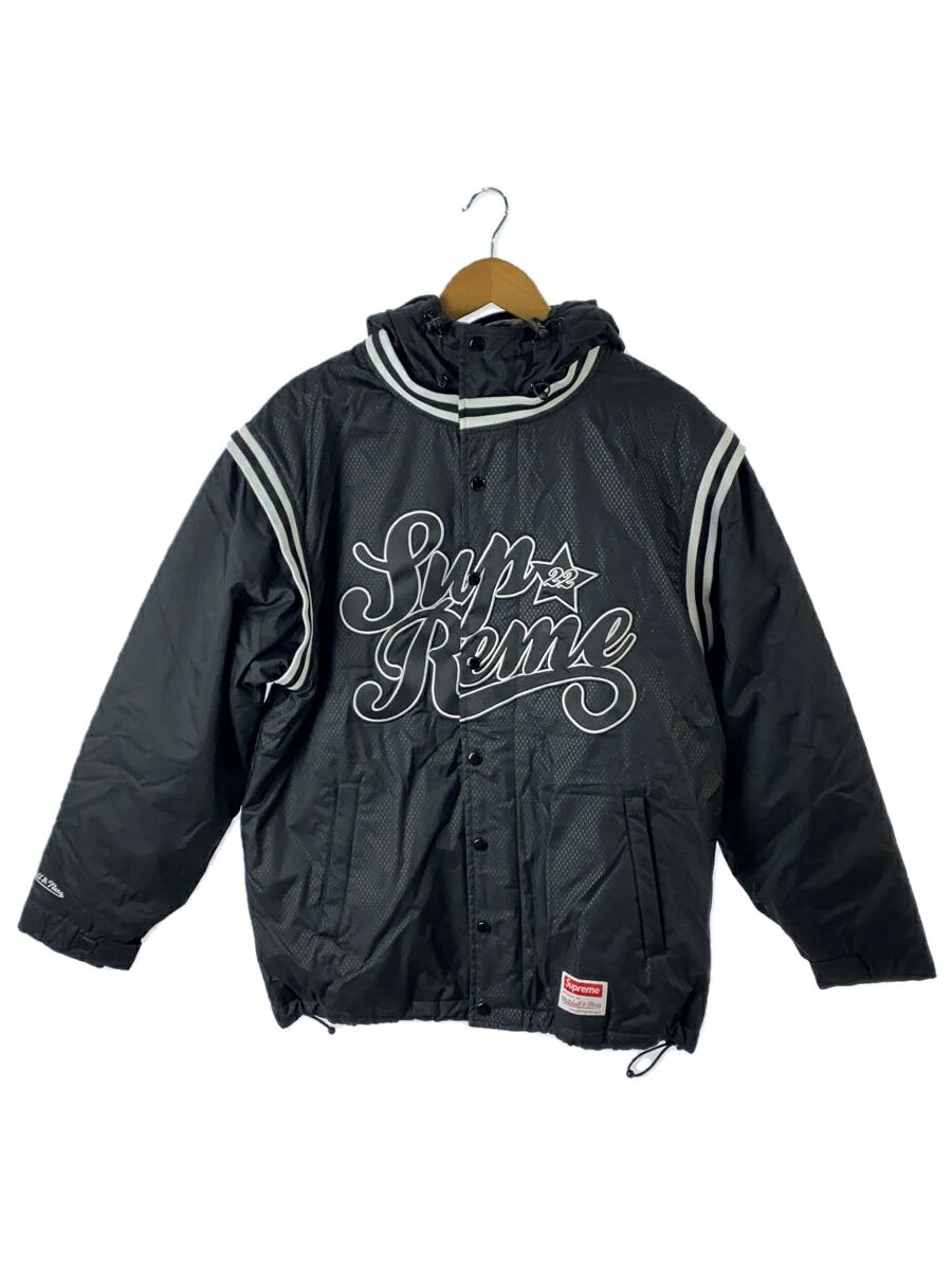 【中古】Supreme◆mitchell ness/スタジャン/Quited Sports Jacket/M/ナイロン/BLK【メンズウェア】