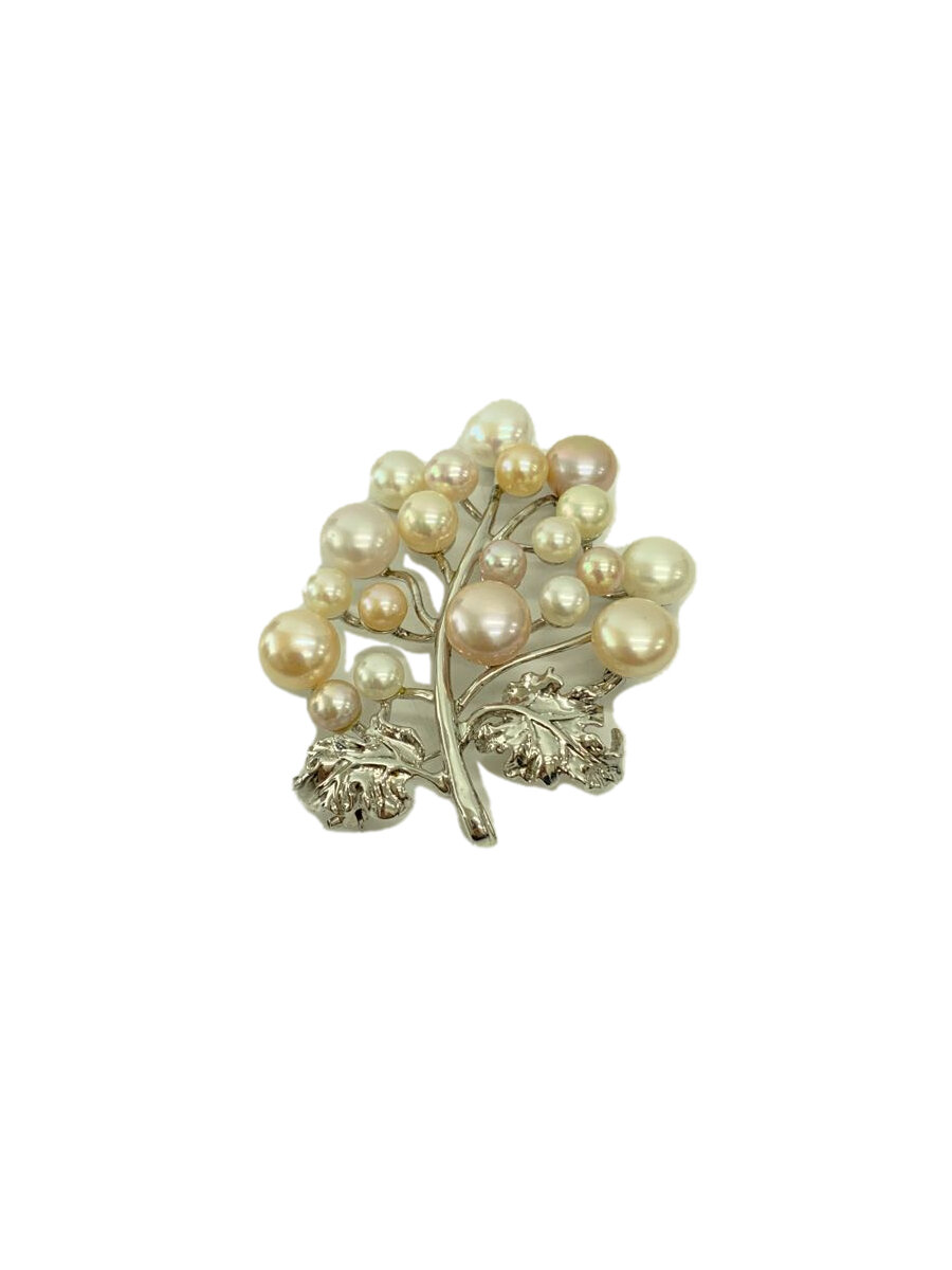 【中古】freshwater pearl&silver925/brooch/6cm【服飾雑貨他】