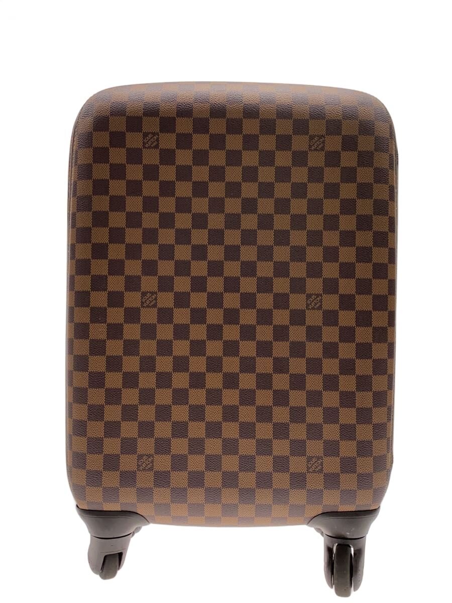 【中古】LOUIS VUITTON◆ゼフィール55_ダミエ・エベヌ/PVC/BRW/イニシャル有【バッグ】