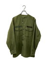 【中古】US.ARMY◆ユーティリティシャツ/カットオフ/長袖シャツ/コットン/カーキ/無地【メンズウェア】(4)