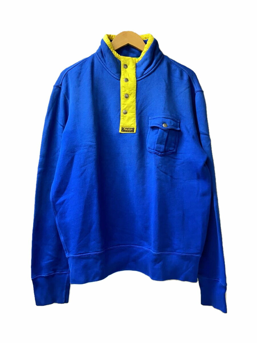 【中古】POLO RALPH LAUREN◆スウェット/L/コットン/BLU/無地【メンズウェア】