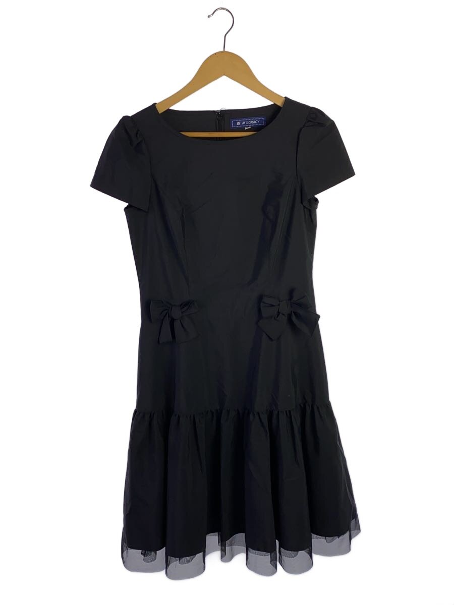 【中古】M’S GRACY◆半袖ワンピース/38/コットン/BLK/OK-521338//【レディースウェア】