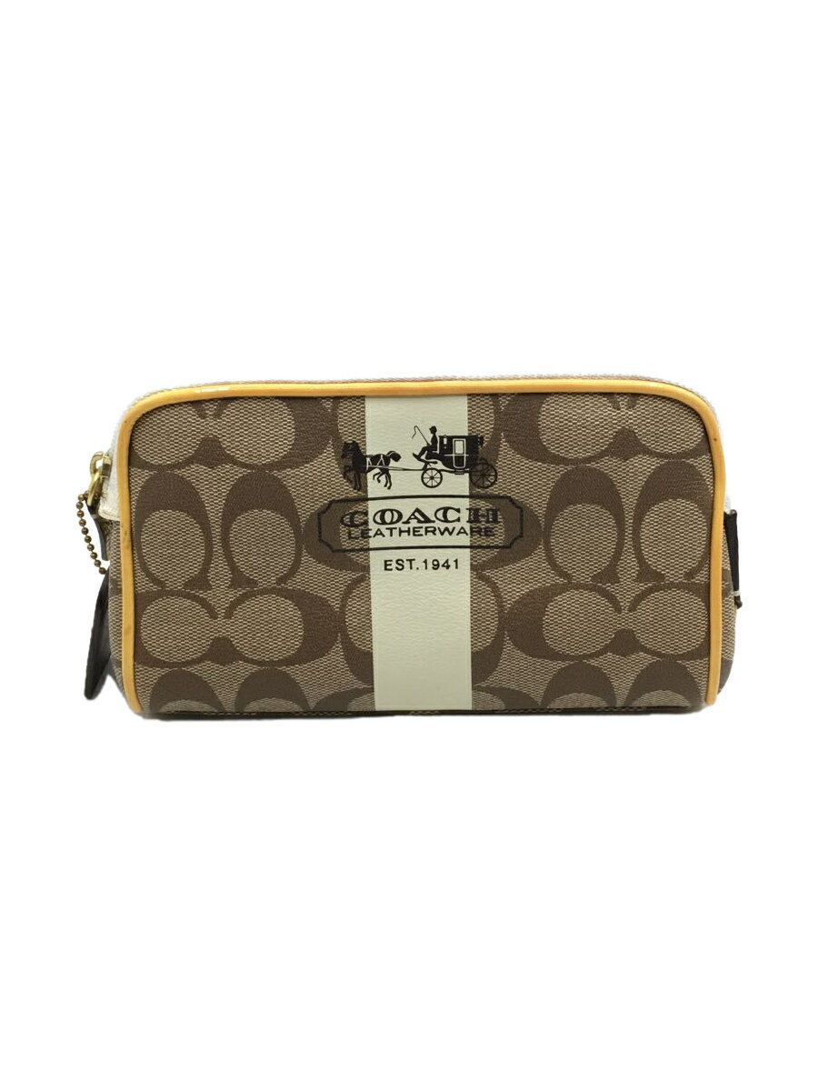 【中古】COACH◆ポーチ/--/IVO【バッグ】