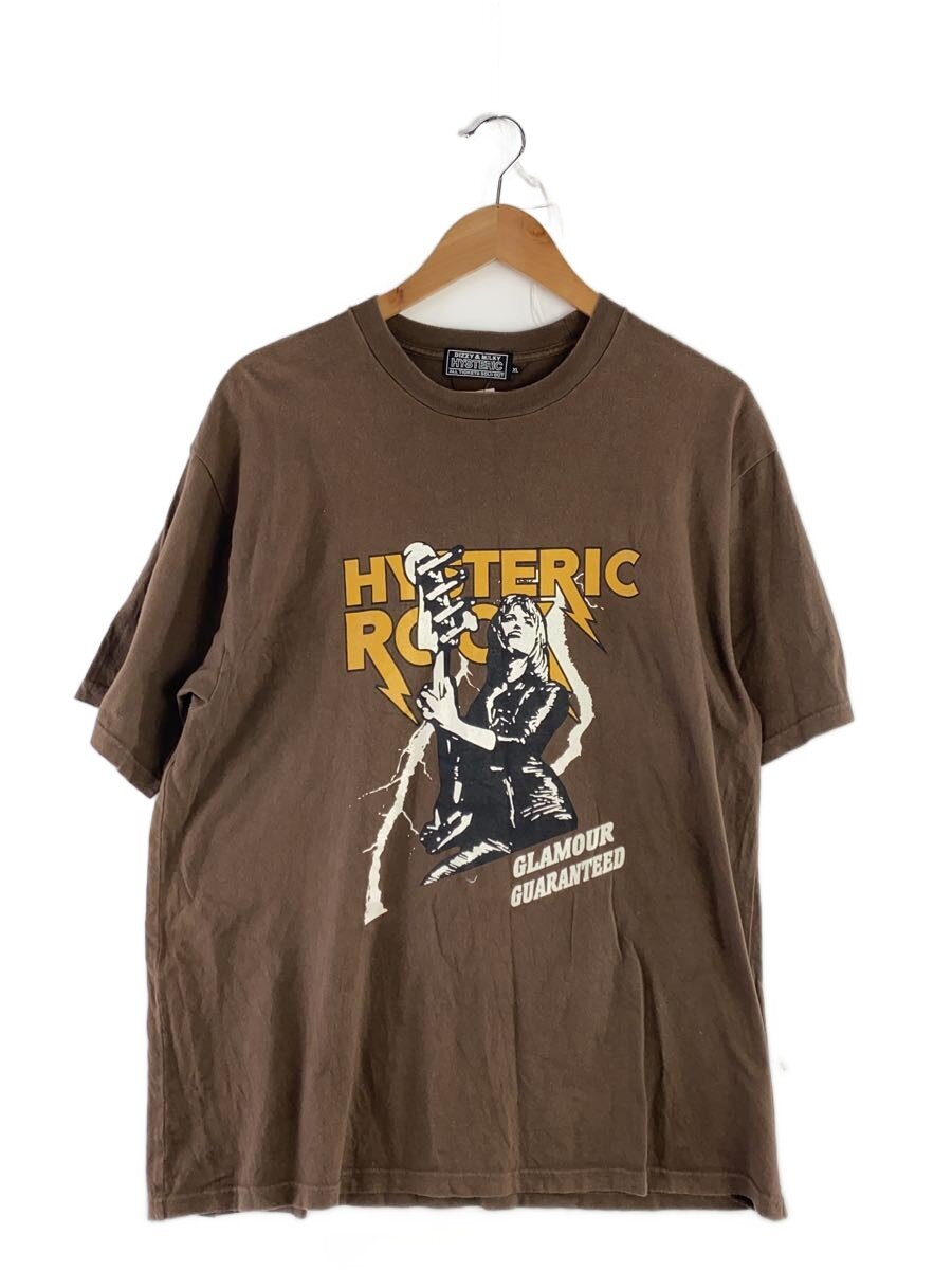 HYSTERIC GLAMOUR◆23SS/ROCK CITY/Tシャツ/XL/コットン/BRW/02233CT10//