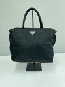 【中古】PRADA◆トートバッグ/ナイロン/BLK/無地【バッグ】