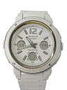 【中古】CASIO◆クォーツ腕時計・Baby-G/デジアナ/WHT//【服飾雑貨他】(2)