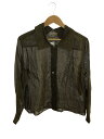 【中古】MARGARET HOWELL◆長袖シャツ/2/コットン/KHK/578-2253011【レディースウェア】