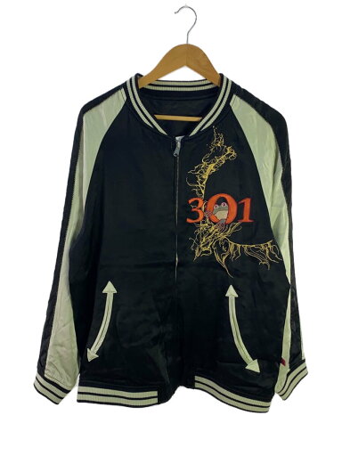 【中古】SANMARUICHI/スカジャン/--/レーヨン/BLK/リバーシブル【メンズウェア】 【中古】SANMARUICHI/スカジャン/--/レーヨン/BLK/リバーシブル【メンズウェア】
