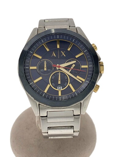 【中古】ARMANI EXCHANGE◆クォーツ腕時計/アナログ/ステンレス/NVY/SLV/AX2614【服飾雑貨他】 【中古】ARMANI EXCHANGE◆クォーツ腕時計/アナログ/ステンレス/NVY/SLV/AX2614【服飾雑貨他】