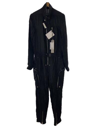 【中古】Rick Owens◆Bauhaus Flightsuit/オールインワン/48/キュプラ/BLK/黒/RP01C5562-J【メンズウェア】 【中古】Rick Owens◆Bauhaus Flightsuit/オールインワン/48/キュプラ/BLK/黒/RP01C5562-J【メンズウェア】