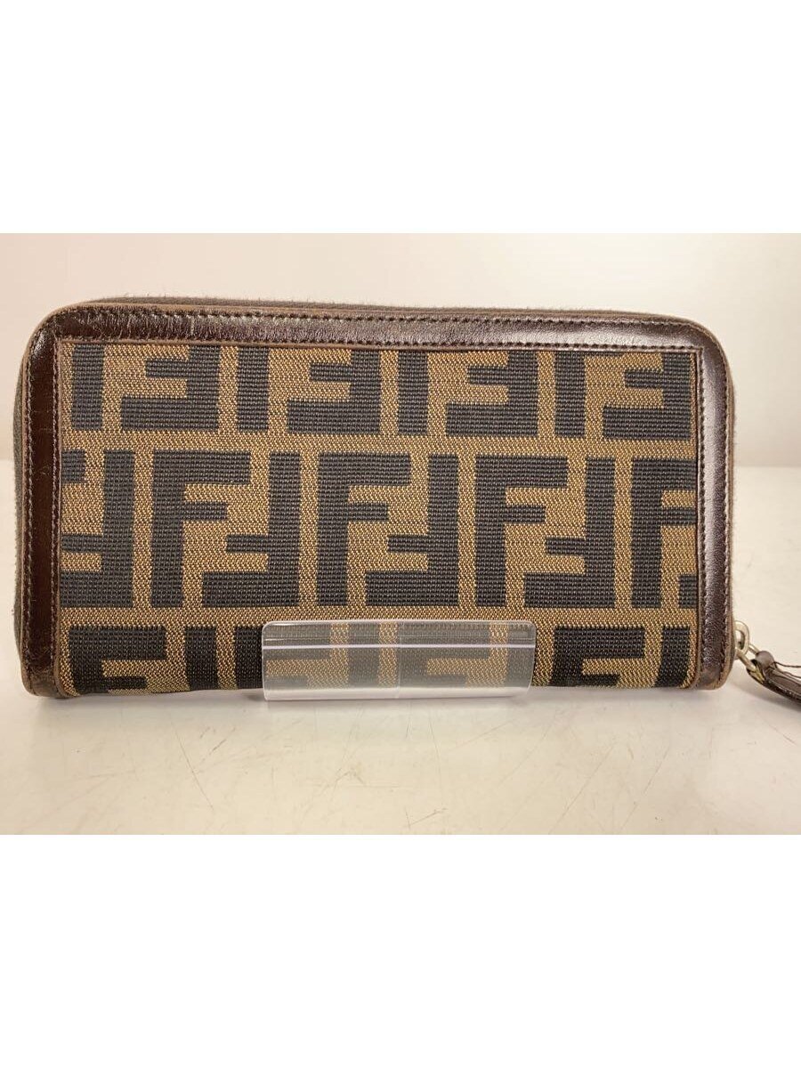 【中古】FENDI◆長財布/キャンバス/KHK/総柄/レディース//【服飾雑貨他】