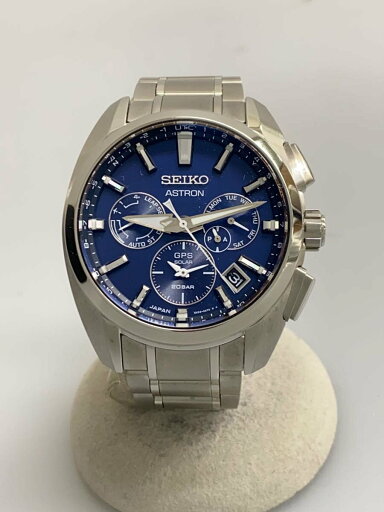 【中古】SEIKO◆クォーツ腕時計/アナログ/--/NVY/SLV/5X53-0AV0//【服飾雑貨他】 【中古】SEIKO◆クォーツ腕時計/アナログ/--/NVY/SLV/5X53-0AV0//【服飾雑貨他】