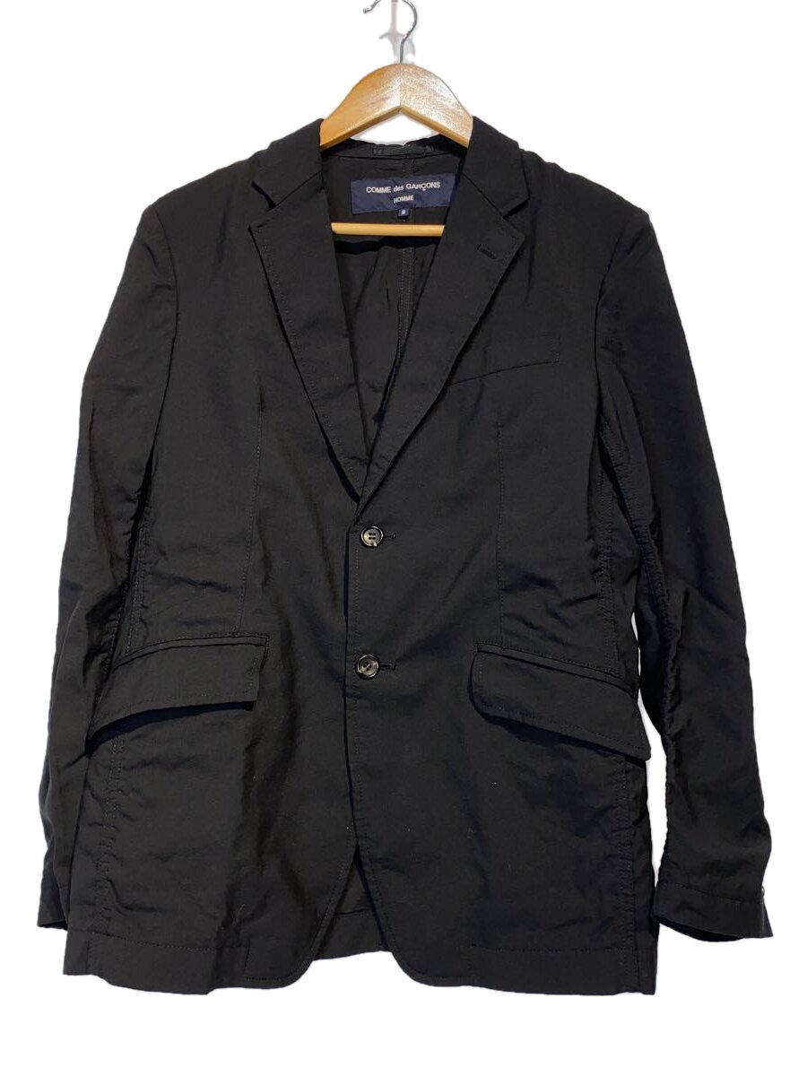 【中古】COMME des GARCONS HOMME◆テーラードジャケット/S/コットン/BLK/無地/HS-J101【メンズウェア】