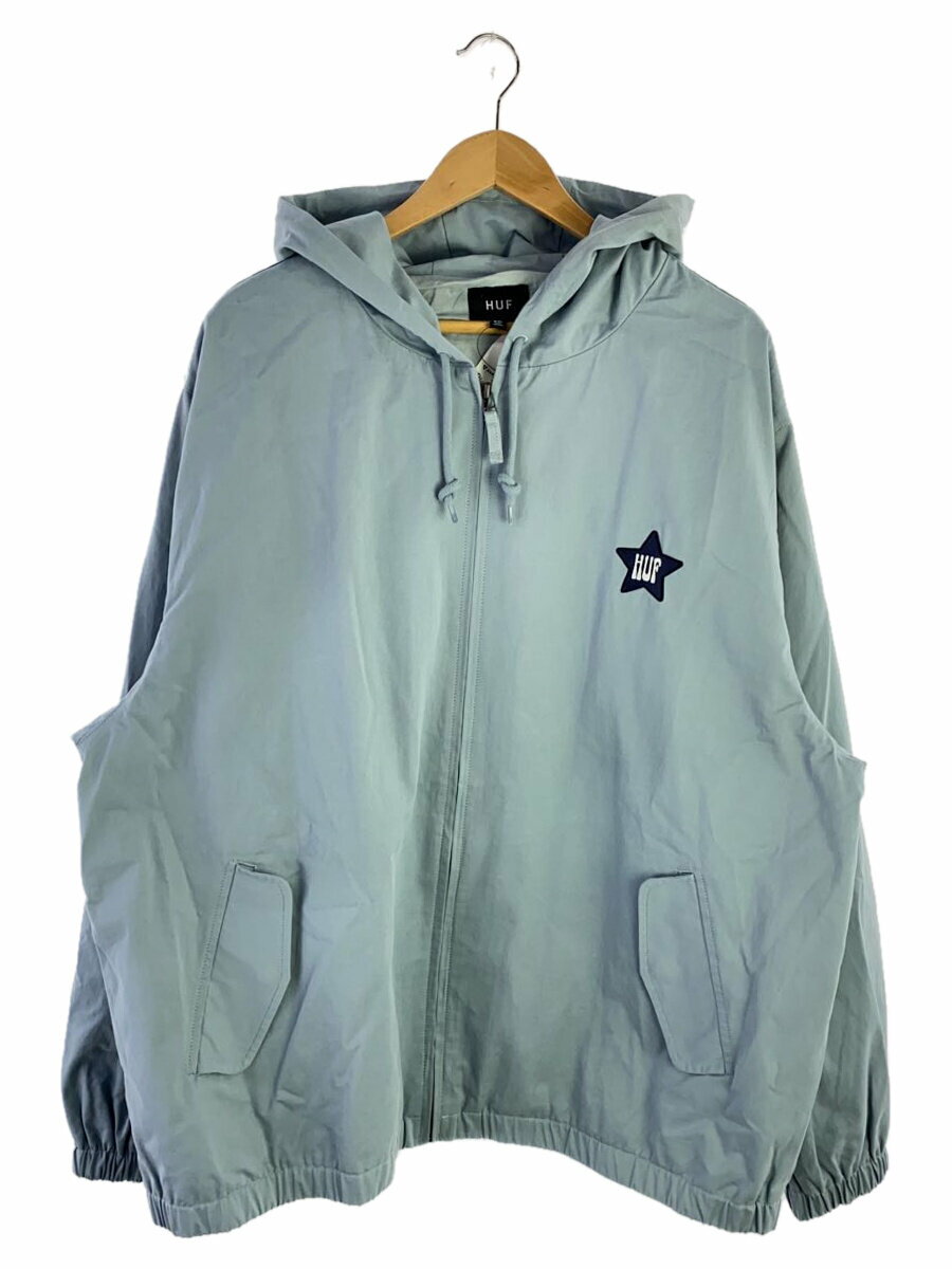 【中古】HUF◆ジャケット/XXL/コットン/GRY/無地/JK00412【メンズウェア】