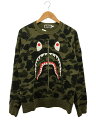 【中古】A BATHING APE◆スウェット/Shark-print cotton-jersey sweatshirt/L/001SWE301004X【メンズウェア】