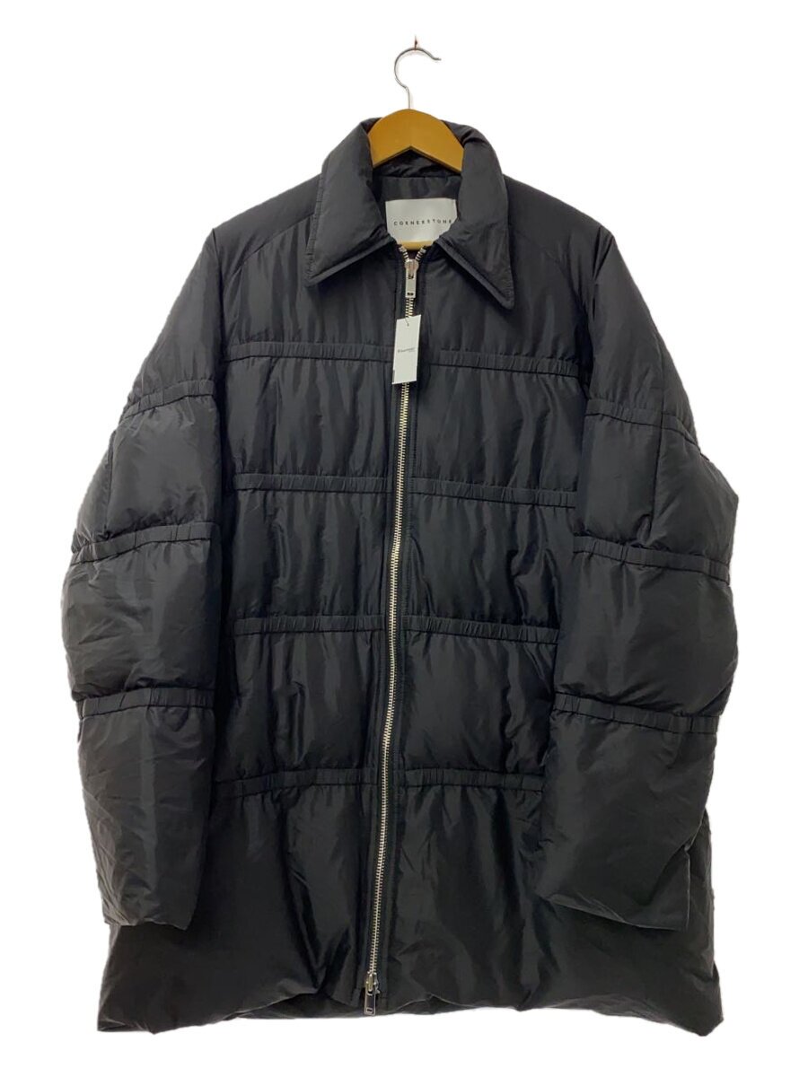 Cornerstone◆OVERSIZED PATTED JACKET/ダウンジャケット/50/ナイロン/BLK/CMODL2203041