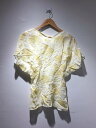 【中古】mame kurogouchi◆半袖ブラウス/1/レーヨン/イエロー/総柄/MM19SS-SH062【レディースウェア】(4)