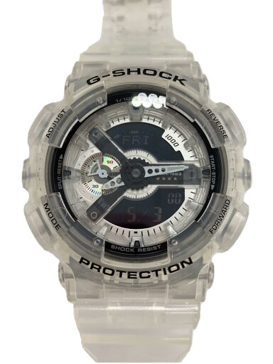 【中古】CASIO◆クォーツ腕時計_G-SHOCK/アナログ/ラバー/WHT/CLR/SS【服飾雑貨他】 【中古】CASIO◆クォーツ腕時計_G-SHOCK/アナログ/ラバー/WHT/CLR/SS【服飾雑貨他】
