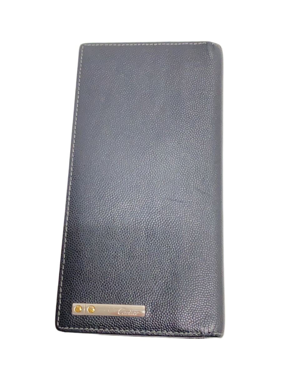 【中古】Cartier◆長財布/レザー/BLK/�