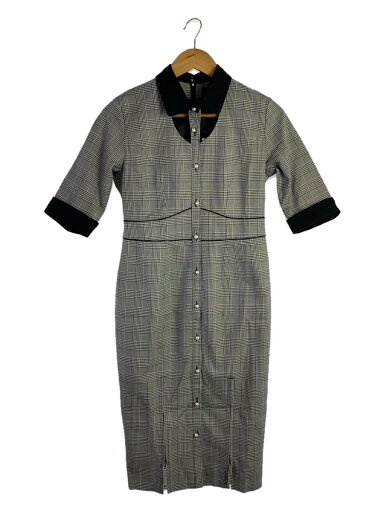 【中古】PAMEO POSE◆半袖ワンピース/M/コットン/ブラック/黒/BLK/チェック/2319503001//【レディースウェア】 【中古】PAMEO POSE◆半袖ワンピース/M/コットン/ブラック/黒/BLK/チェック/2319503001//【レディースウェア】