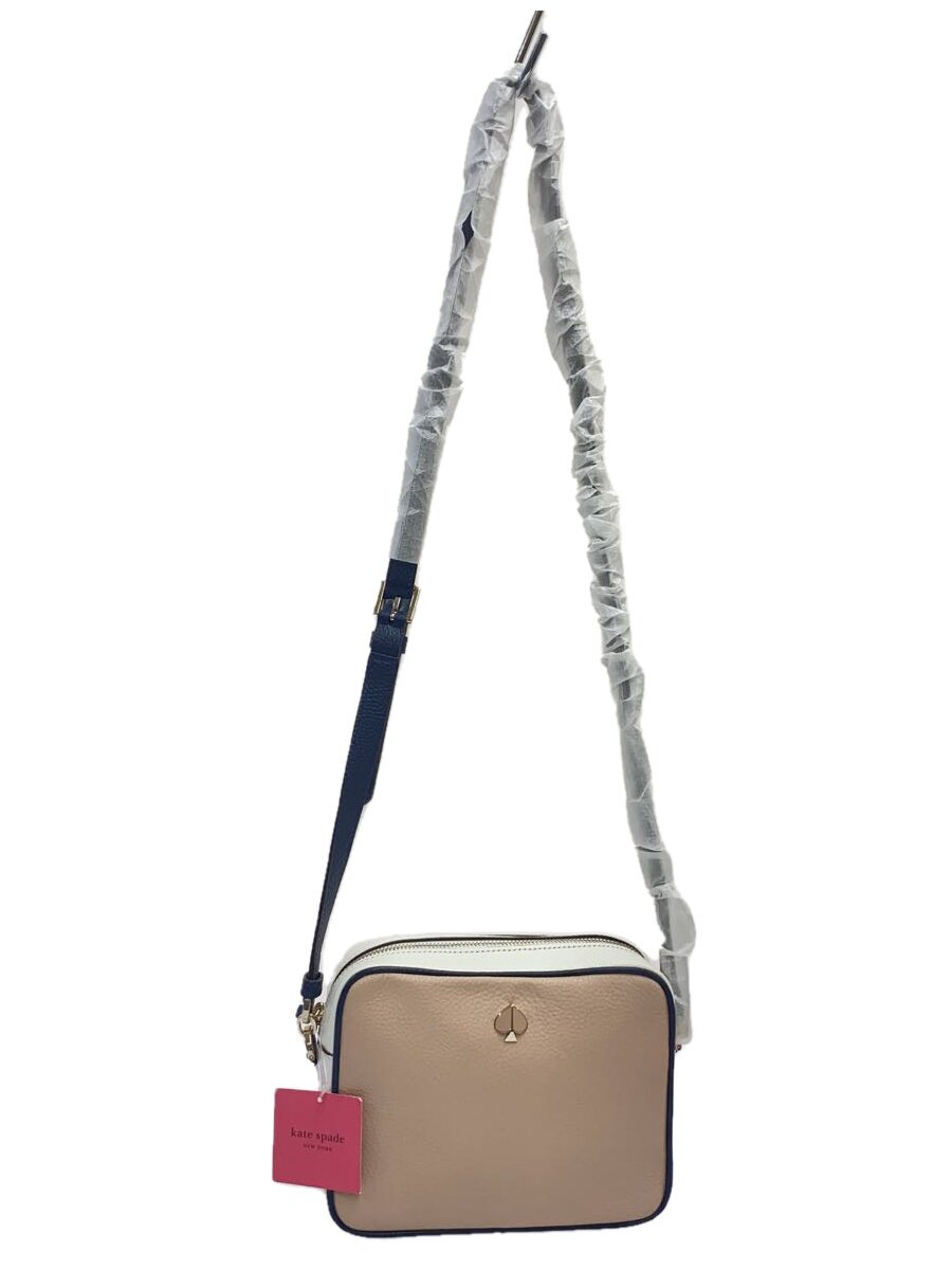 KATE SPADE - 【中古】kate spade new york◆ケイトスペードニューヨーク/ショルダーバッグ/レザー/BEG/無地/ベージュ【バッグ】