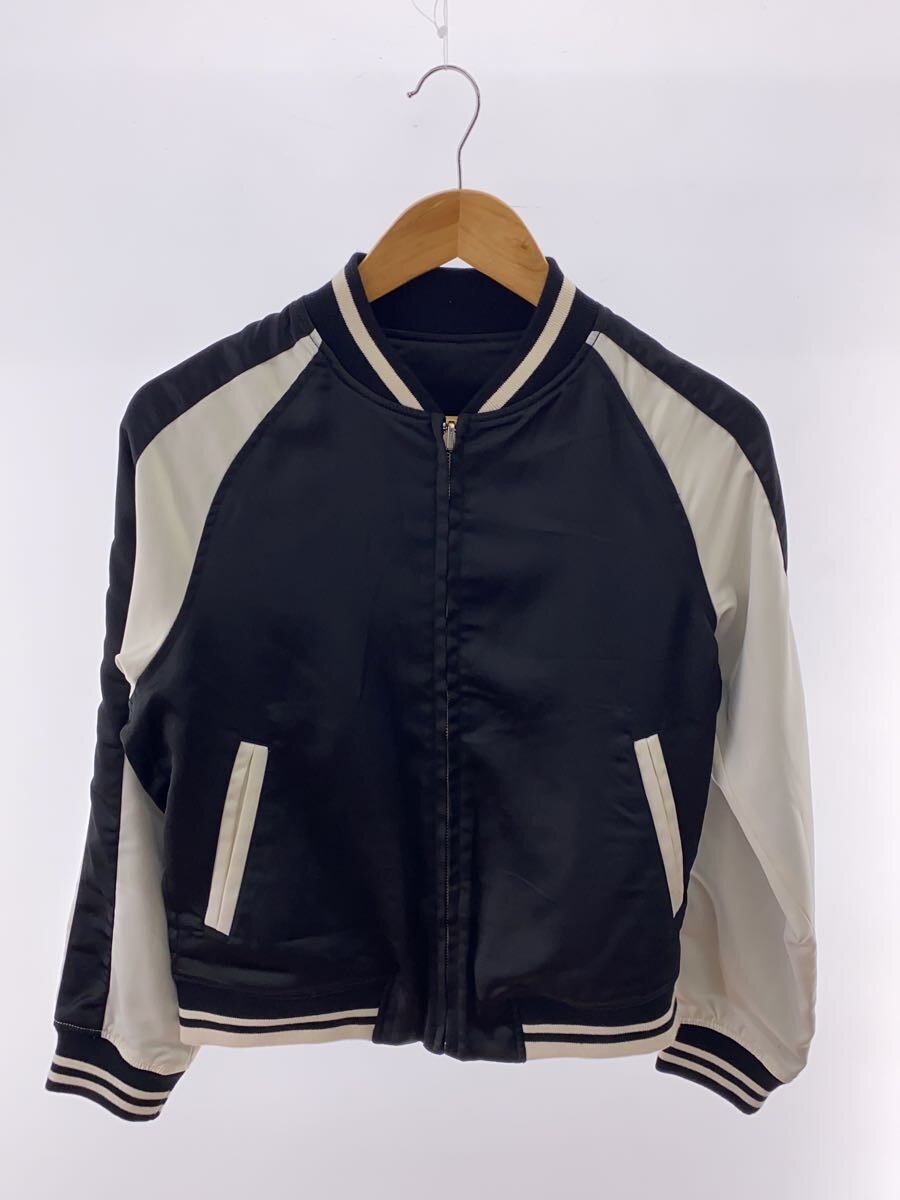 【中古】allureville◆スカジャン/2/ポリエステル/BLK/無地/201626-19-040-95-020//【レディースウェア】
