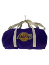 【中古】mitchell&ness◆ボストンバッグ/キャンバス/パープル/LAKERS/2WAY【バッグ】