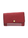 【中古】LOUIS VUITTON◆ミュルティクレ6_モノグラム・アンプラント/牛革/RED/レディース【服飾雑貨他】(4)