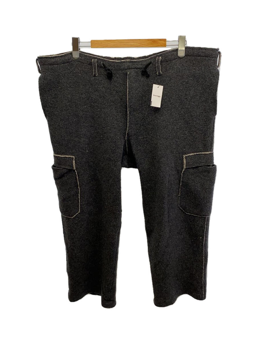 【中古】yohji yamamoto POUR HOMME◆ボトム/3/ウール/GRY