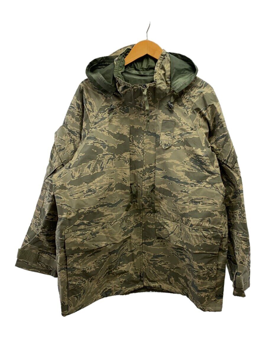 【中古】U.S.AIR FORCE◆ミリタリージャケット/L/ナイロン/KHK/カモフラ/8415-01-547-3536/各所に汚れ有【メンズウェア】