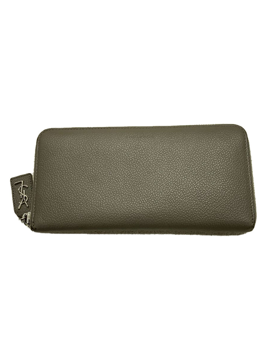 【中古】SAINT LAURENT◆長財布/--/GRY/メンズ/414680【服飾雑貨他】