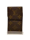 【中古】LOUIS VUITTON◆エテュイ・シガレット_モノグラム・キャンバス_BRW/PVC/BRW/総柄/メンズ【服飾雑貨他】