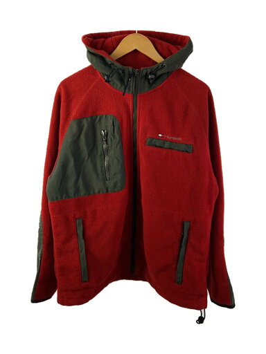 【中古】TOMMY HILFIGER◆フリースジャケット/M/ポリエステル/RED【メンズウェア】 【中古】TOMMY HILFIGER◆フリースジャケット/M/ポリエステル/RED【メンズウェア】