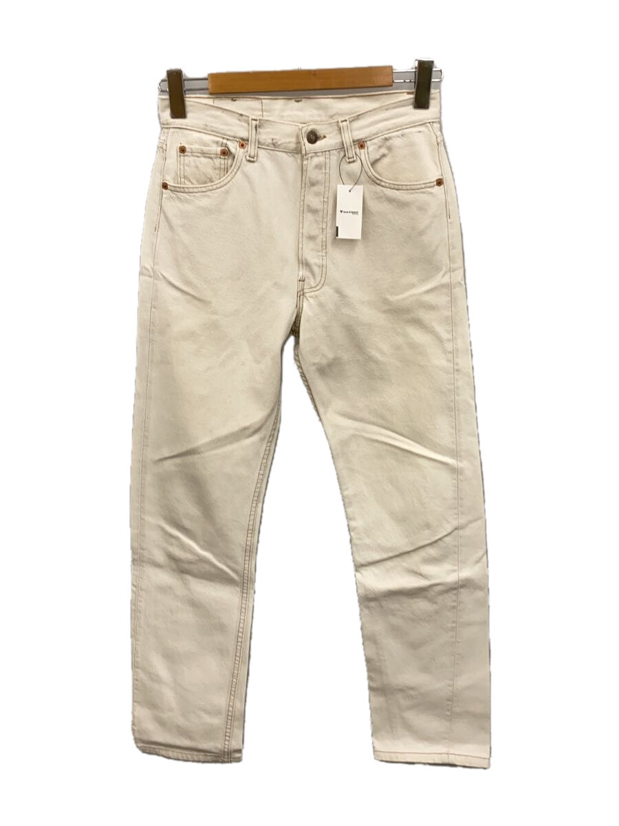 【中古】Levi’s◆ストレートパンツ/30/コットン/WHT/無地/USA製/501/ボタン裏522【メンズウェア】