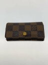 【中古】LOUIS VUITTON◆ミュルティクレ4_ダミエ・エベヌ_BRW/PVC/BRW/レディース【服飾雑貨他】(4)