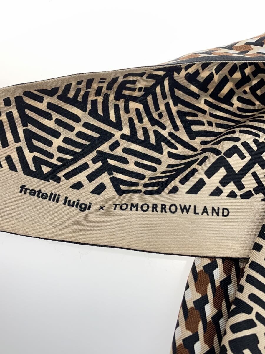 【中古】TOMORROWLAND◆ストール/シルク/マルチカラー/総柄/メンズ【服飾雑貨他】