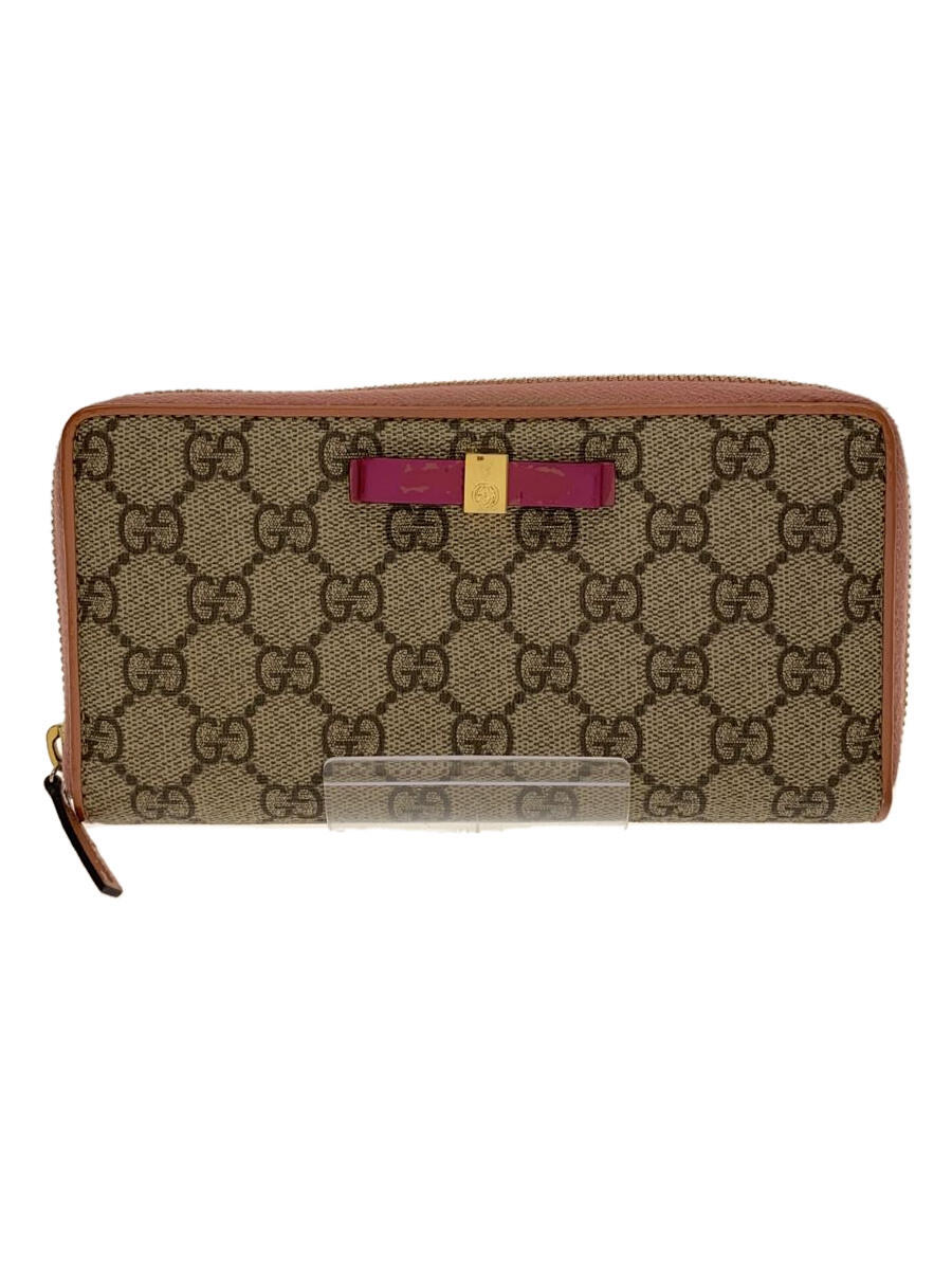 【中古】GUCCI◆長財布/PVC/BEG/レディ