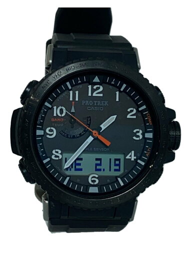 【中古】CASIO◆ソーラー腕時計・PROTREK/デジアナ/BLK/BLK【服飾雑貨他】 【中古】CASIO◆ソーラー腕時計・PROTREK/デジアナ/BLK/BLK【服飾雑貨他】