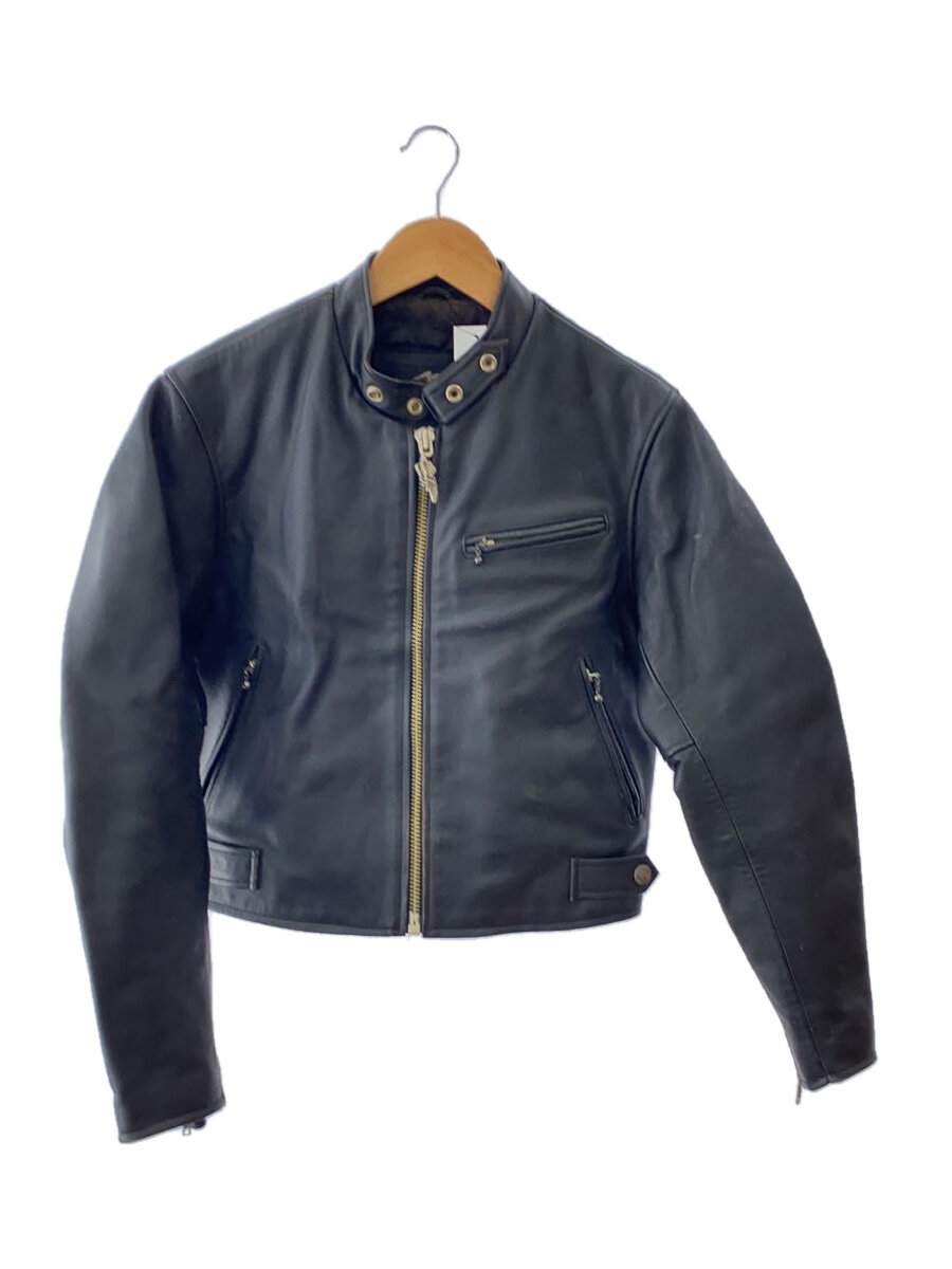 【中古】HARLEY DAVIDSON◆シングルライダースジャケット/S/牛革/BLK【メンズウェア】