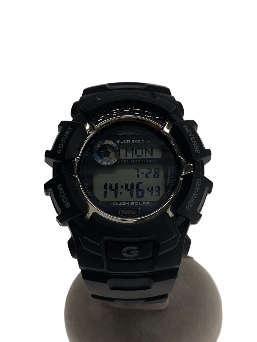 【中古】CASIO◆G-SHOCK/ソーラー腕時計/デジタル/ラバー/BLK/BLK/GW-2310 ...