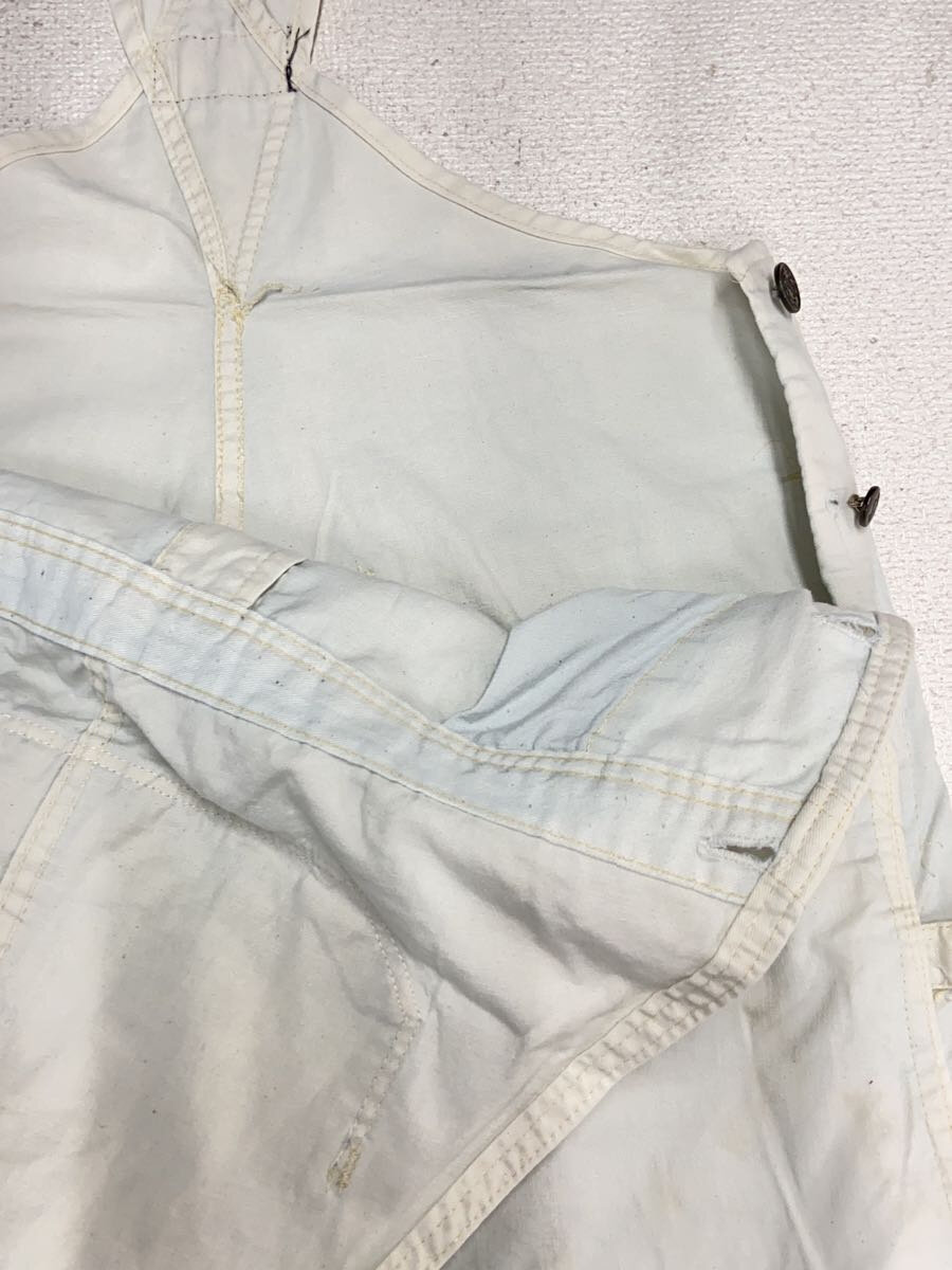 【中古】WASHINGTON DEE CEE◆オーバーオール/--/--/WHT【メンズウェア】