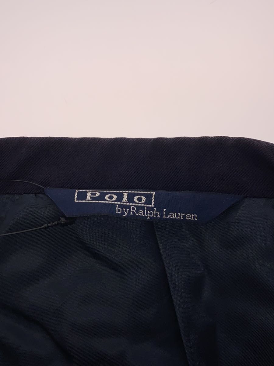 【中古】POLO RALPH LAUREN◆テーラードジャケット/ウール/ネイビー/無地【メンズウェア】